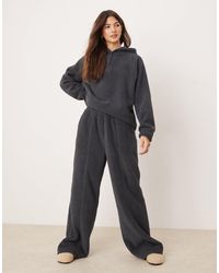 ASOS - Lounge Microfleece Wide Leg Pants - Lyst