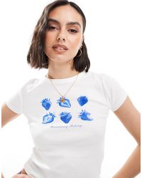 Pull&Bear - Baby Tee With Strawberry Print - Lyst