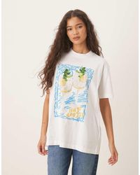 Abercrombie & Fitch - T-Shirt Met Korte Mouwen En Hugo Spritz-Print - Lyst
