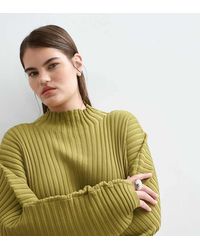 ARRANGE - Curve Top A Coste Sagomato A Maniche Lunghe Color Oliva - Lyst
