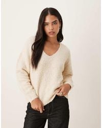 Jdy - V-neck Slouchy Jumper - Lyst