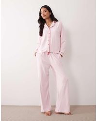 Threadbare - Pyjamaset Met Knoopsluiting Van Superzachte Stof - Lyst