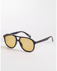 ASOS - – pilotensonnenbrille mit braunen gläsern - Lyst