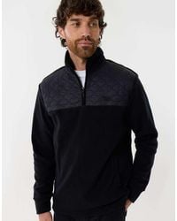 Threadbare - Quarter Zip Quilted Fleece Jumper - Lyst