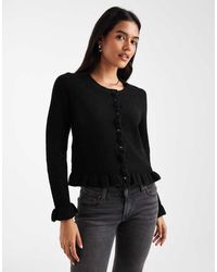 ONLY - Cárdigan Con Botones Y Detalle De Volantes De - Lyst