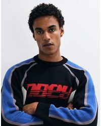 Obey - Estadio Logo Knitted Crewneck Jumper - Lyst