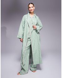 ASOS - – gestreifter morgenmantel aus webstoff - Lyst
