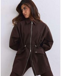 Aim'n - Veste zippée imperméable chocolat - Lyst