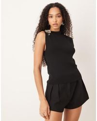 Mango - Sleeveless Top With Hardware Detail - Lyst