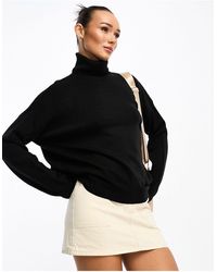French Connection - Centre Seam Oversized Roll Neck Jumper - Lyst