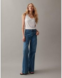 ASOS - High Waist Wide Leg Jeans With Front Pockets - Lyst
