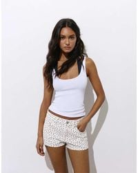 Pull&Bear - Mini Polka Dot Shorts - Lyst
