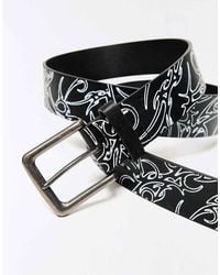 Bershka - Belt With Print Buckle - Lyst