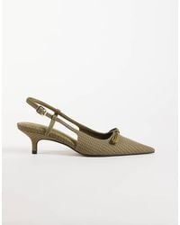 ASOS - Skippy Bow Detail Slingback Kitten Heel Shoes - Lyst