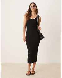Mango - – midikleid aus kompaktem strick - Lyst