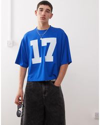 Collusion - Air Tex- Recht Sportief T-Shirt Van Luchtige Jersey Met Nummerprint - Lyst