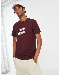 Fred Perry - T-shirt Met Grafische Logoprint - Lyst