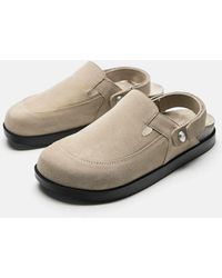 Pull&Bear - – leder-clogs - Lyst