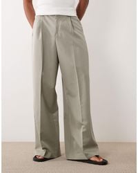 ASOS - Smart Pleated Loose Leg Trousers - Lyst