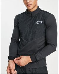 nike men's wild run element hooded half zip top
