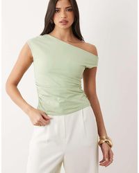 ASOS - Off Shoulder Ruched Detail Top - Lyst