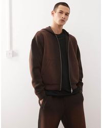 Weekday - Co-Ord Scuba-Style Fabric Zip Through Hoodie - Lyst