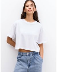 Pull&Bear - – kurzärmliges, kastiges t-shirt - Lyst