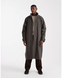 ASOS - Wool-look Long Length Overcoat - Lyst