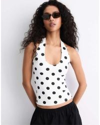 Stradivarius - Basic Halter Top - Lyst