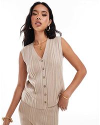 In The Style - Knitted Waistcoat Co-ord - Lyst