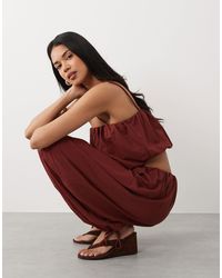 ASOS - Co-Ord Linen Look Bubble Cropped Cami Top - Lyst