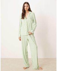 ASOS - Asos Design Tall Long Sleeve Super Soft Pajama Set - Lyst