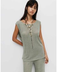 Pull&Bear - – liches oberteil aus offenmaschigem strick - Lyst