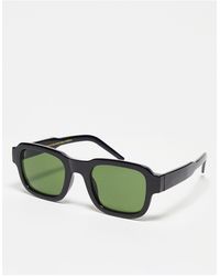 A.Kjærbede - Halo - occhiali da sole squadrati trasparenti neri - Lyst