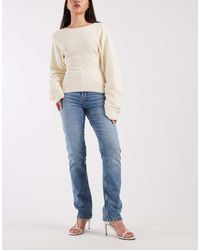ASOS - High Waisted Slim Straight Jeans - Lyst
