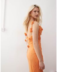 Reclaimed (vintage) - Limited Edition Maxi Cami Dress With Floral Embroidery Detail - Lyst