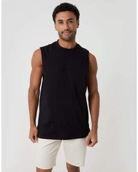 Threadbare - Relaxed Fit Cotton Crew Neck Vest - Lyst