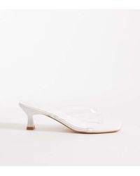 Public Desire - Everlast Toe Thong Kitten Heel Sandals - Lyst