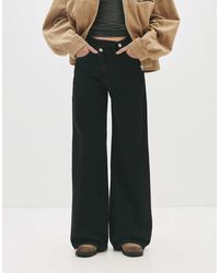 Pull&Bear - Wide Leg Jeans With Crossover Waistband - Lyst