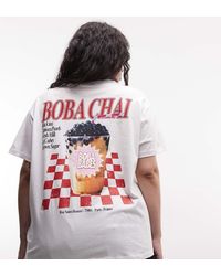 Noisy May - Oversized T-shirt With Chai Back Print - Lyst
