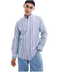 Polo Ralph Lauren - Icon Logo Multi Stripe Custom Fit Oxford Shirt - Lyst