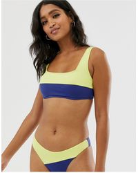 Seafolly Synthetic Ocean Alley Ring Front Crop Bikini Top in 