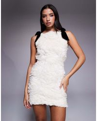 River Island - 3d Rose Mini Dress - Lyst