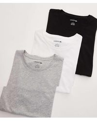 Lacoste - 3 Pack Loungewear T-Shirts - Lyst