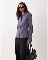 Mango - Cinched Waist Shirt - Lyst