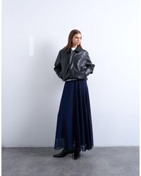 TOPSHOP - Sheer Full Circle Chiffon Maxi Skirt - Lyst