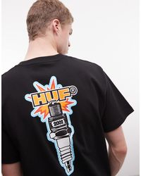 Huf - Spark it up - t-shirt à logo graphique et imprimé au dos - Lyst