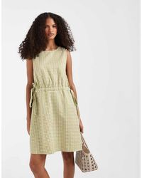 Vero Moda - Sleeveless Bow Tie Side Seersucker Mini Dress - Lyst