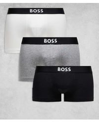 BOSS - Boss Bodywear 3-pack Front Icon Logo Trunks - Lyst