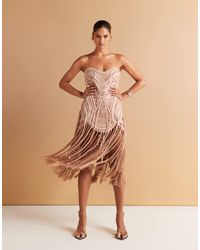 ASOS - – verziertes, trägerloses minikleid - Lyst